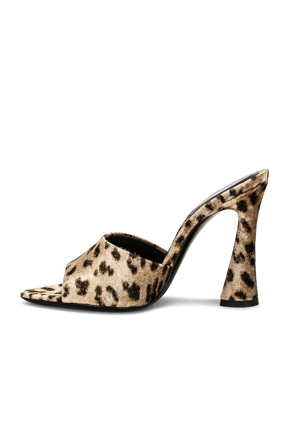 Saint Laurent Mule Sandal in Manto Naturale | FWRD