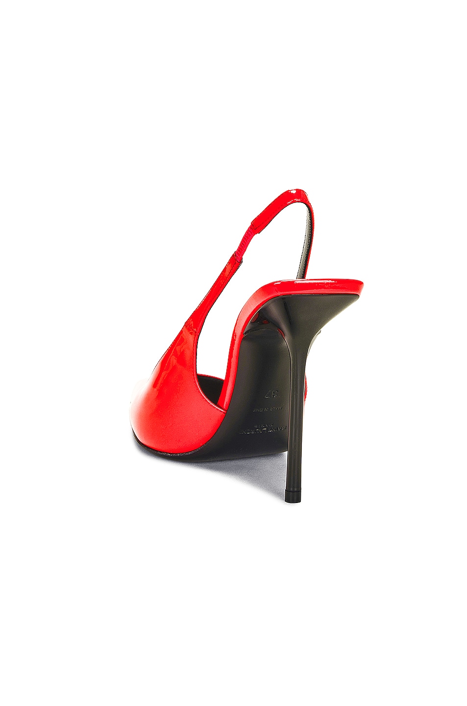 Image 3 of Saint Laurent Paloma Slingback Pump in Highlighter Coral