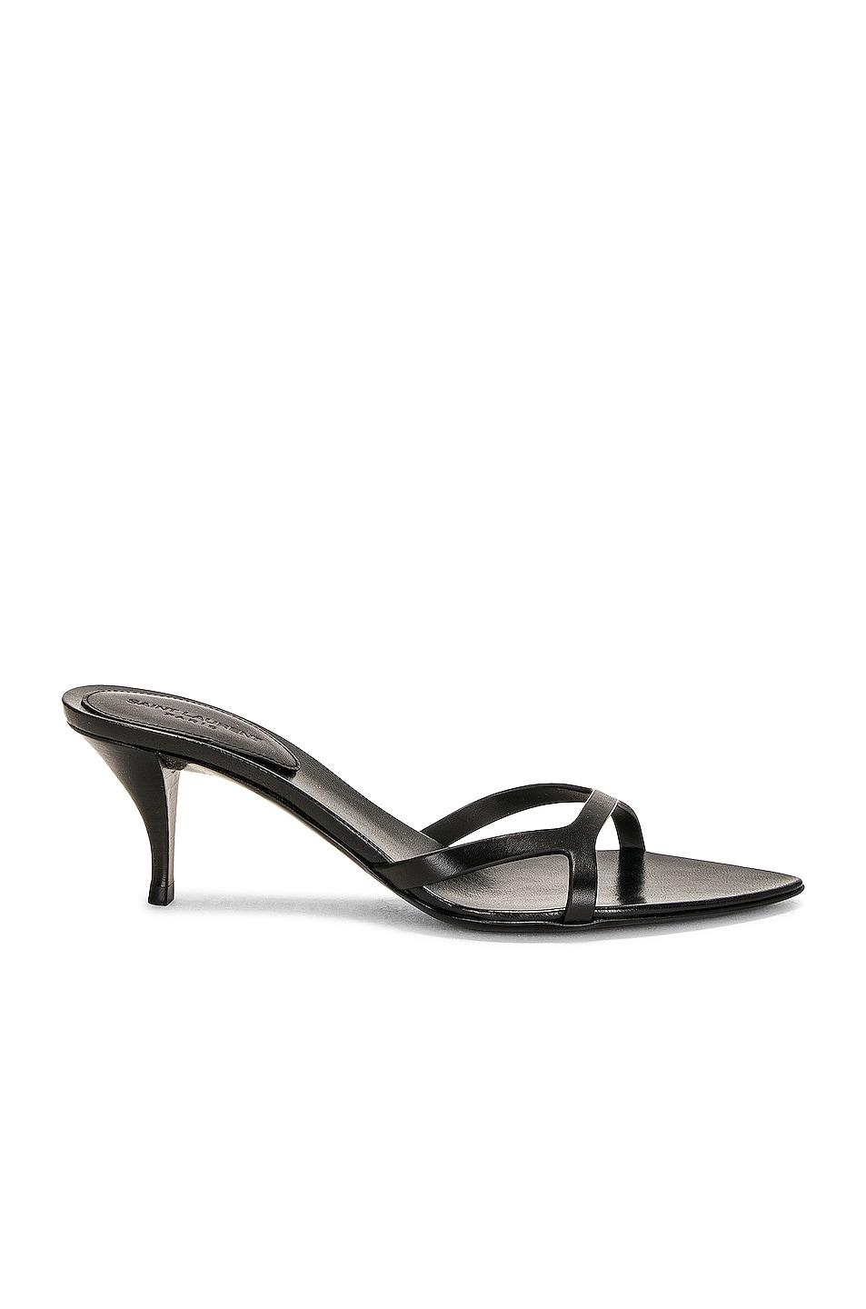 Image 1 of Saint Laurent Pointy Toe Mules in Nero