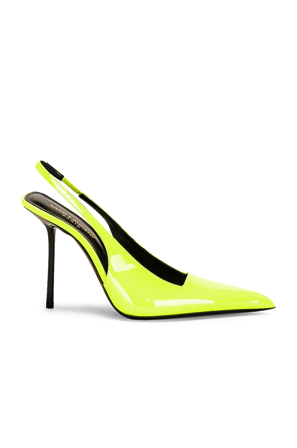 Image 1 of Saint Laurent Paloma Slingback Pump in Highlighter Yellow