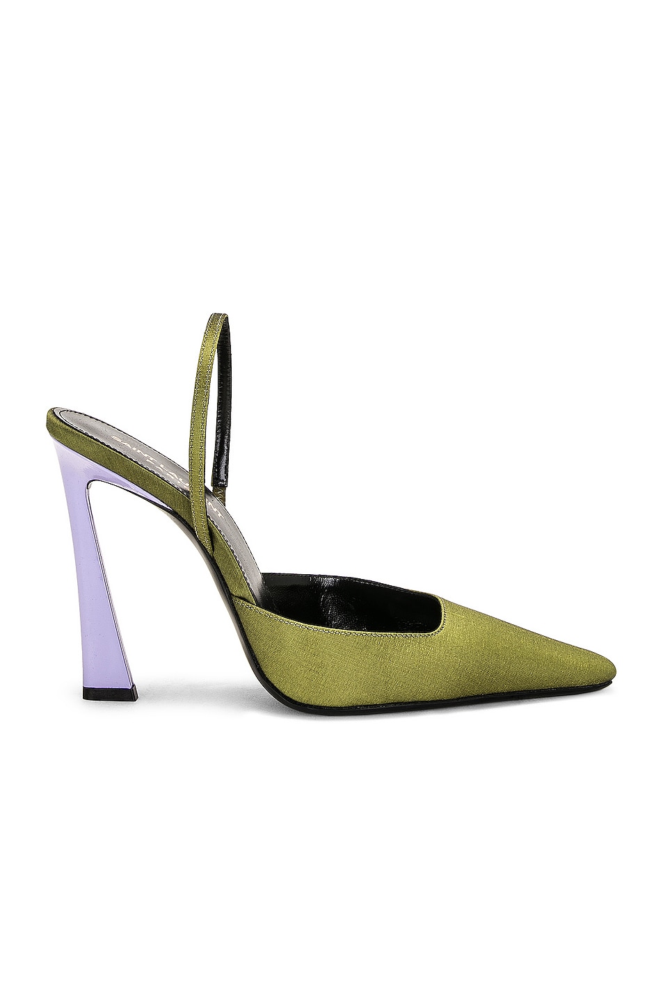 Image 1 of Saint Laurent Tom Slingback Pump in Lime Nero & Pery Lill