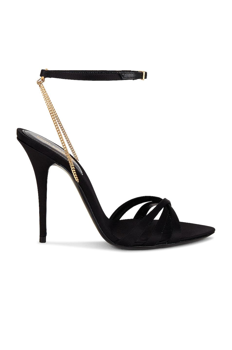 Image 1 of Saint Laurent Ankle Strap Sandal in Nero