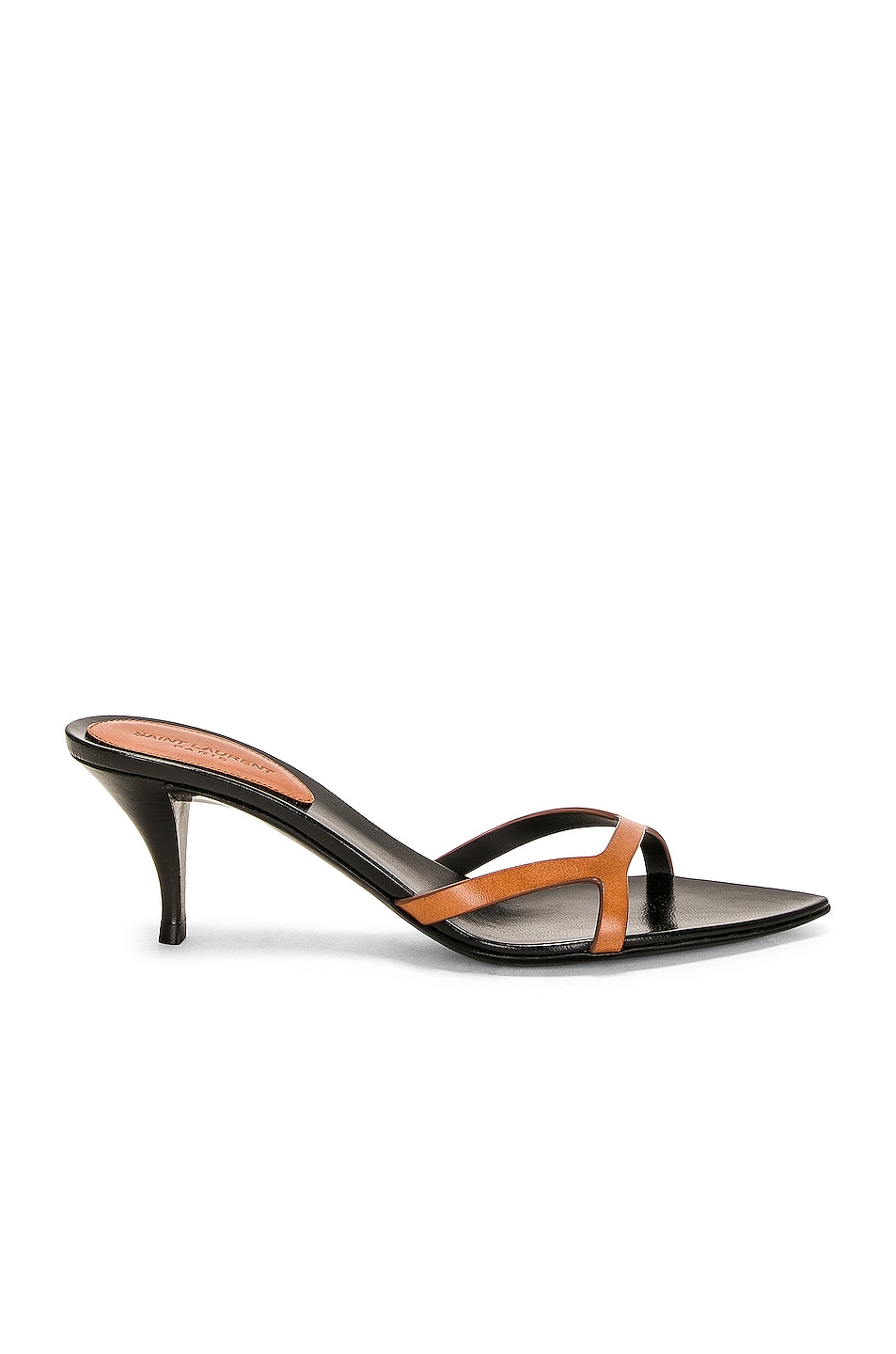 Image 1 of Saint Laurent Pointy Toe Mules in Cuoio