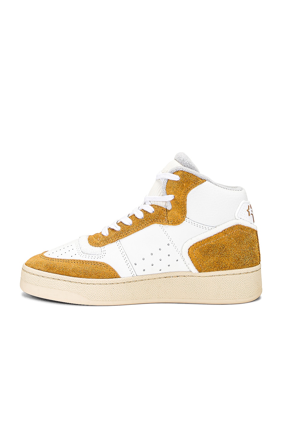 Sl80 Saint Laurent SL80 Sneaker in Blanc Optique & Deer Yellow | FWRD