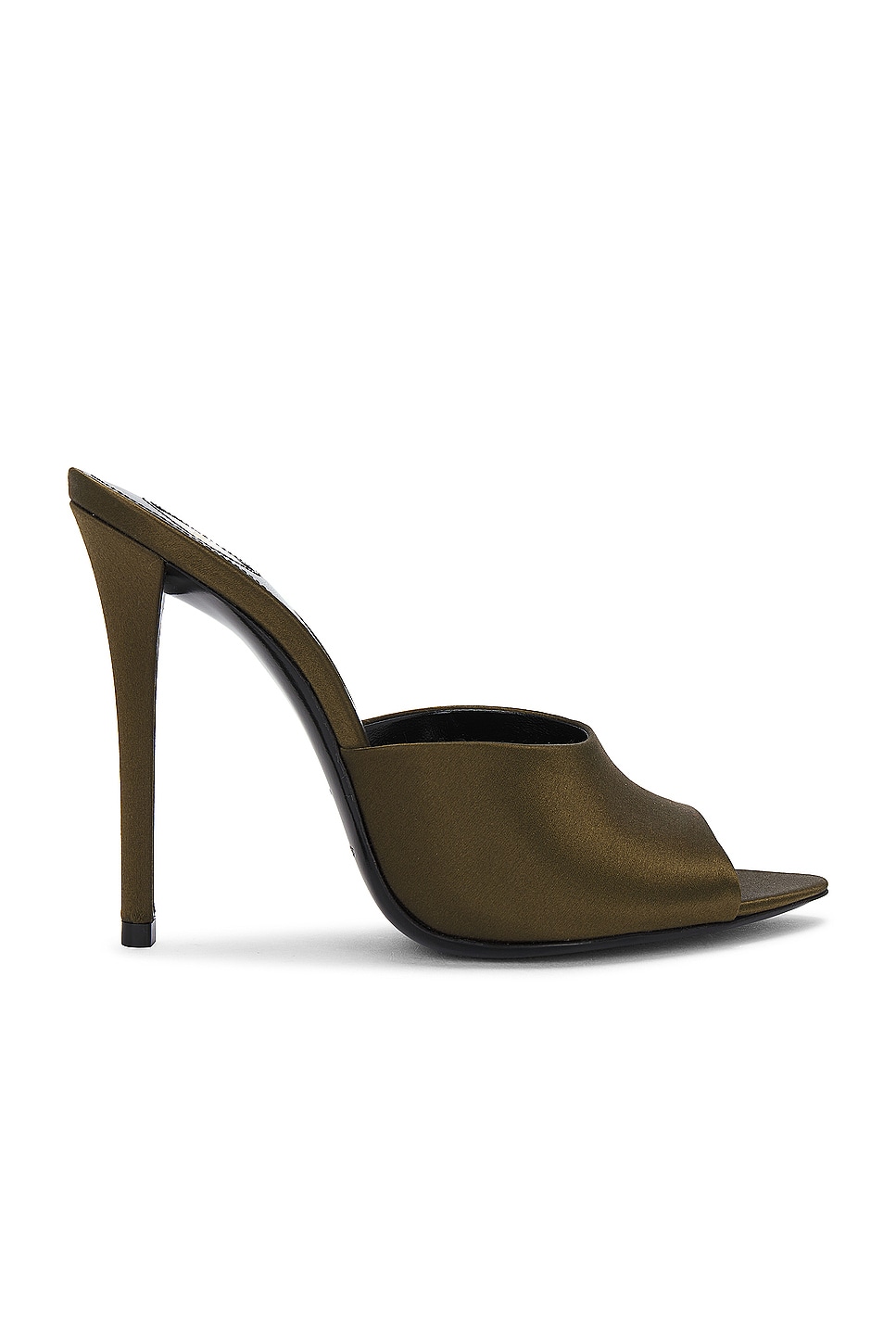 Image 1 of Saint Laurent Goldie Mule Sandal in Deep Kaki