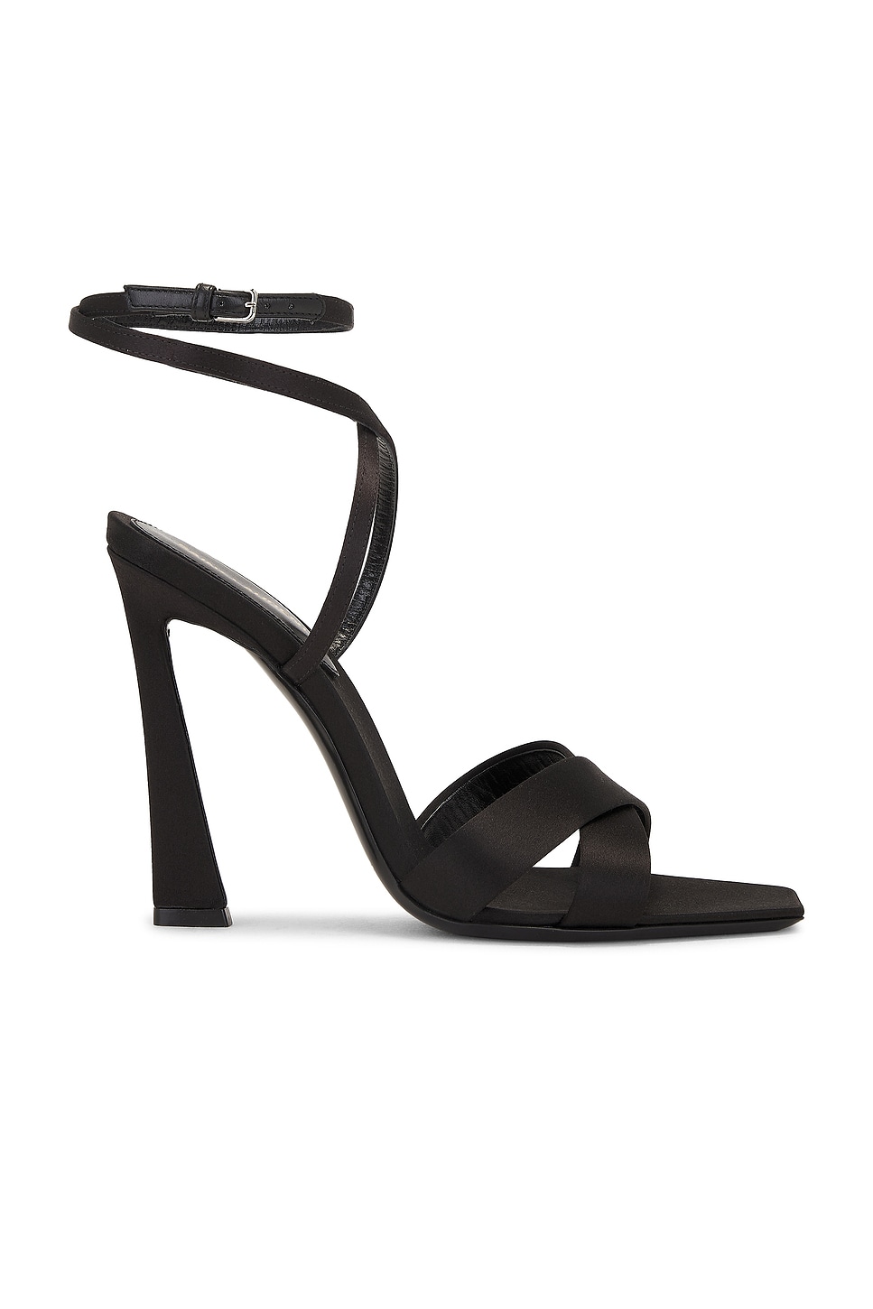 Shop Saint Laurent Lydia Sandal In Nero