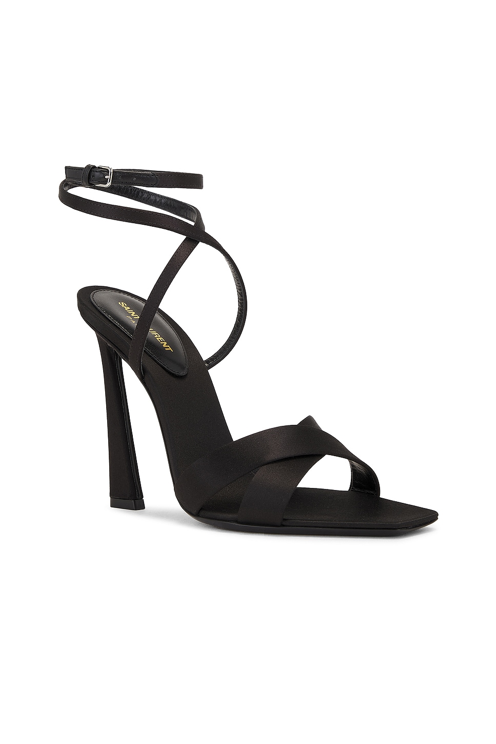 Shop Saint Laurent Lydia Sandal In Nero