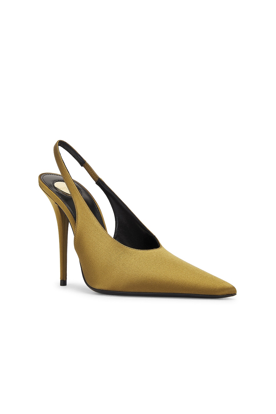 Shop Saint Laurent Mug Slingback Pump In Cuba Gold