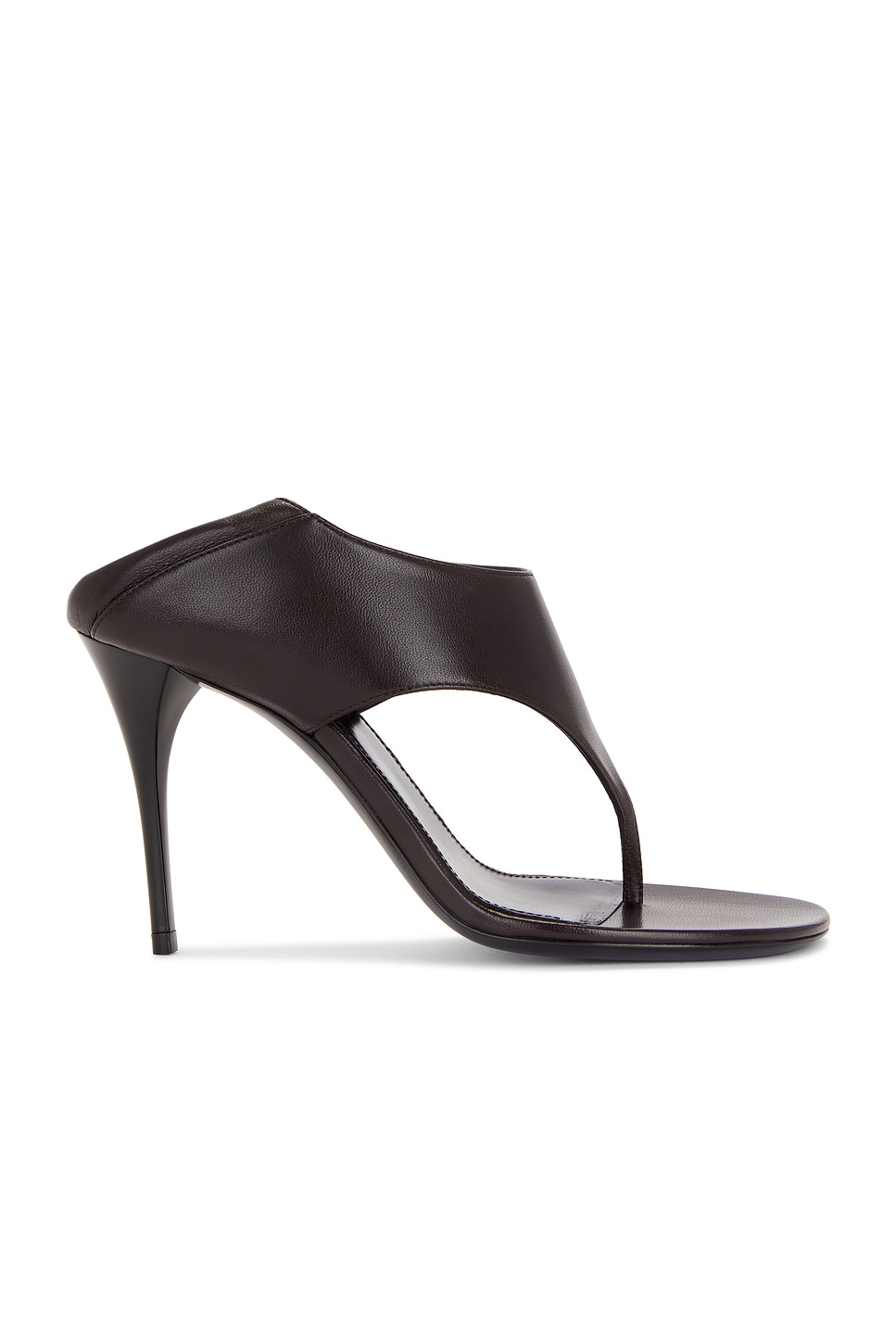 Shop Saint Laurent Bridget Sandal In Dark Chocolate