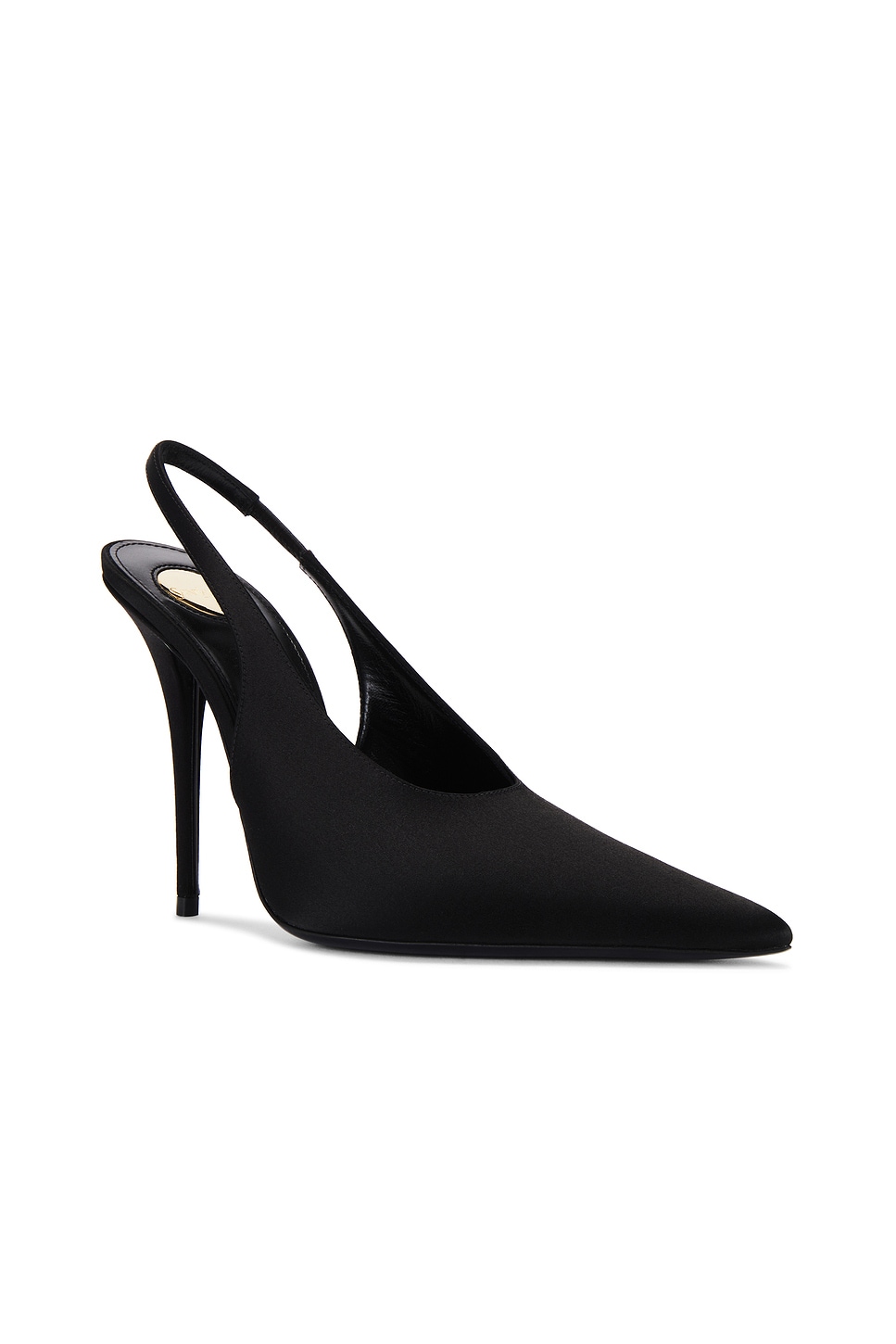 Shop Saint Laurent Mug Slingback Pump In Nero