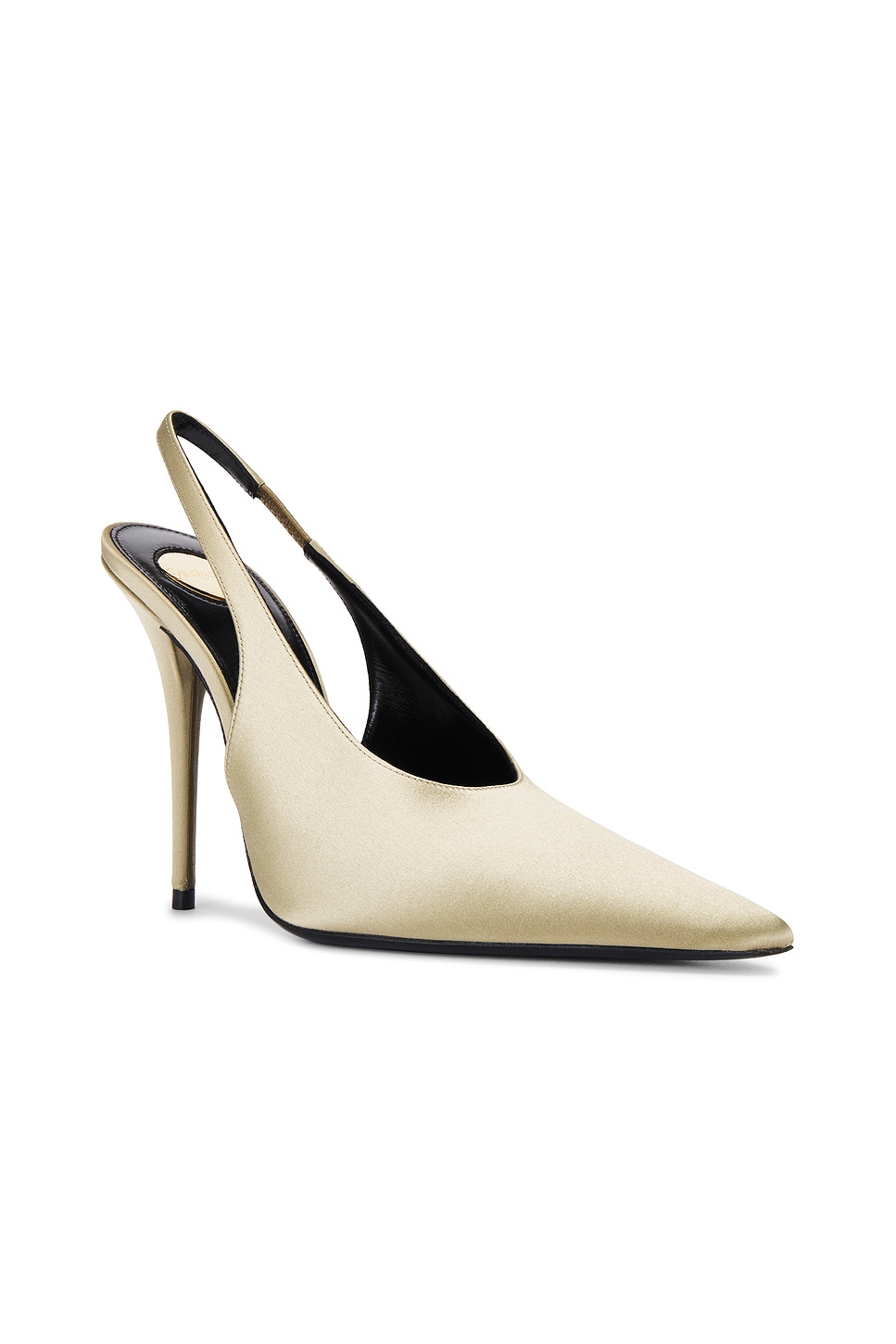 Saint Laurent Mug Slingback Pump In Grain Beige