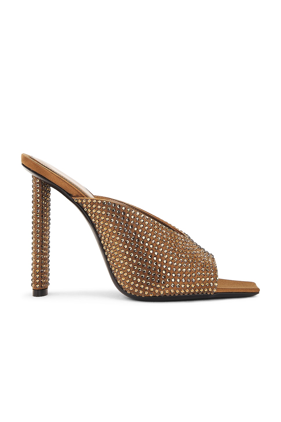 Image 1 of Saint Laurent Sept Mule Sandal in Deep Cognac & Smocked