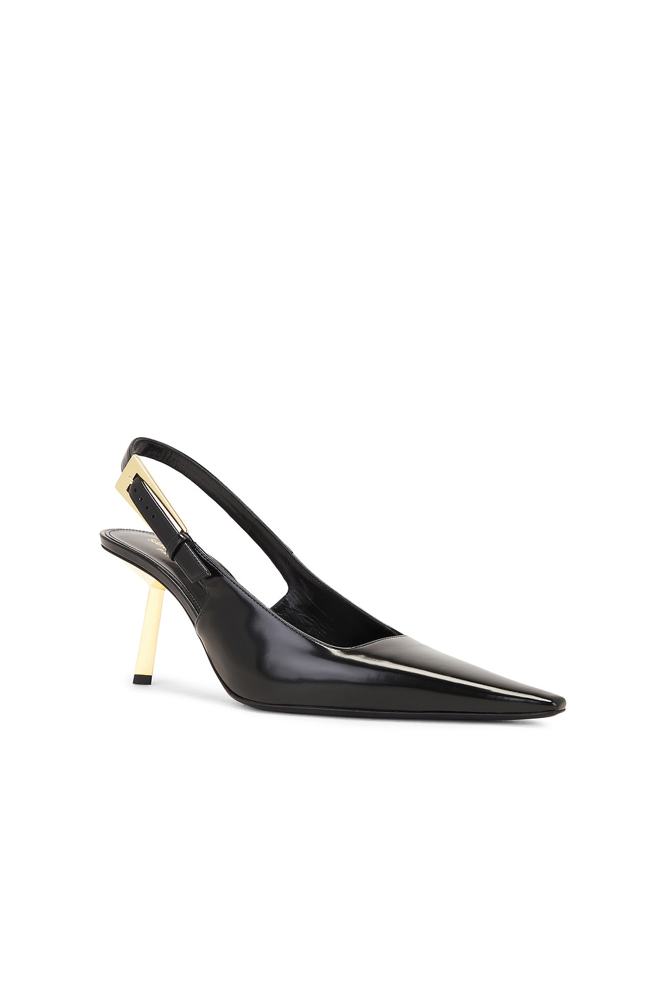 Saint Laurent Graham 110 Patent Leather Slingback Pumps In Nero