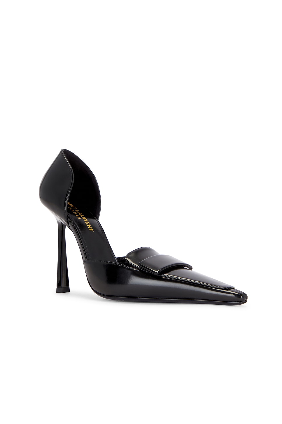 Shop Saint Laurent Stone Pump In Nero