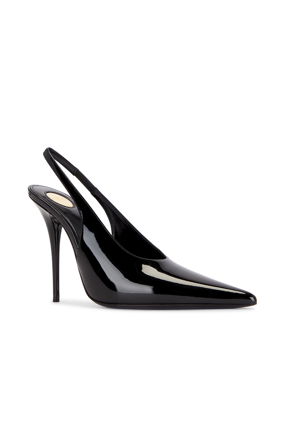 Shop Saint Laurent Mug Slingback Pump In Nero