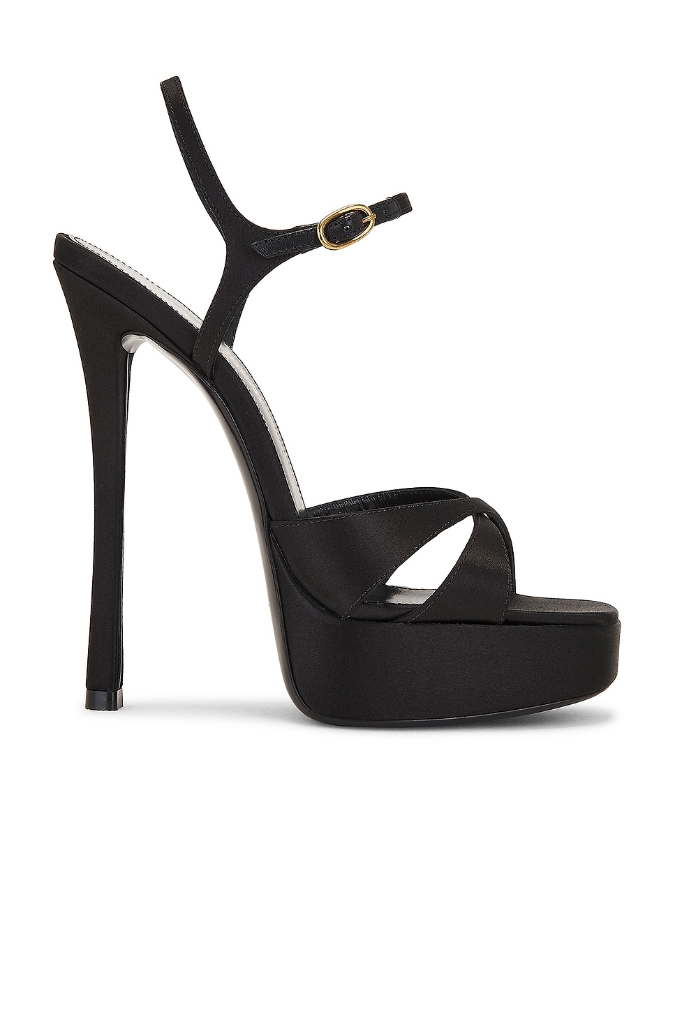 Shop Saint Laurent Arancha Sandal In Nero