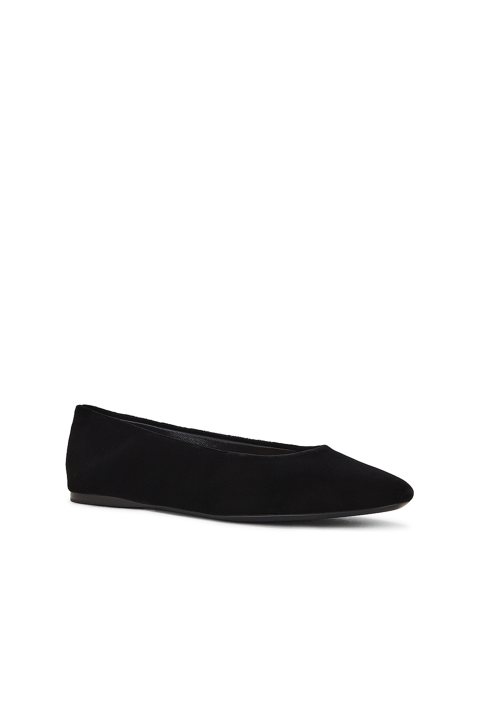 Saint Laurent Gio Velvet Ballet Flats In Nero