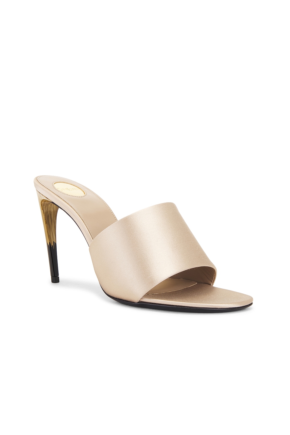 Shop Saint Laurent Bridget Mule In Partridge Pink