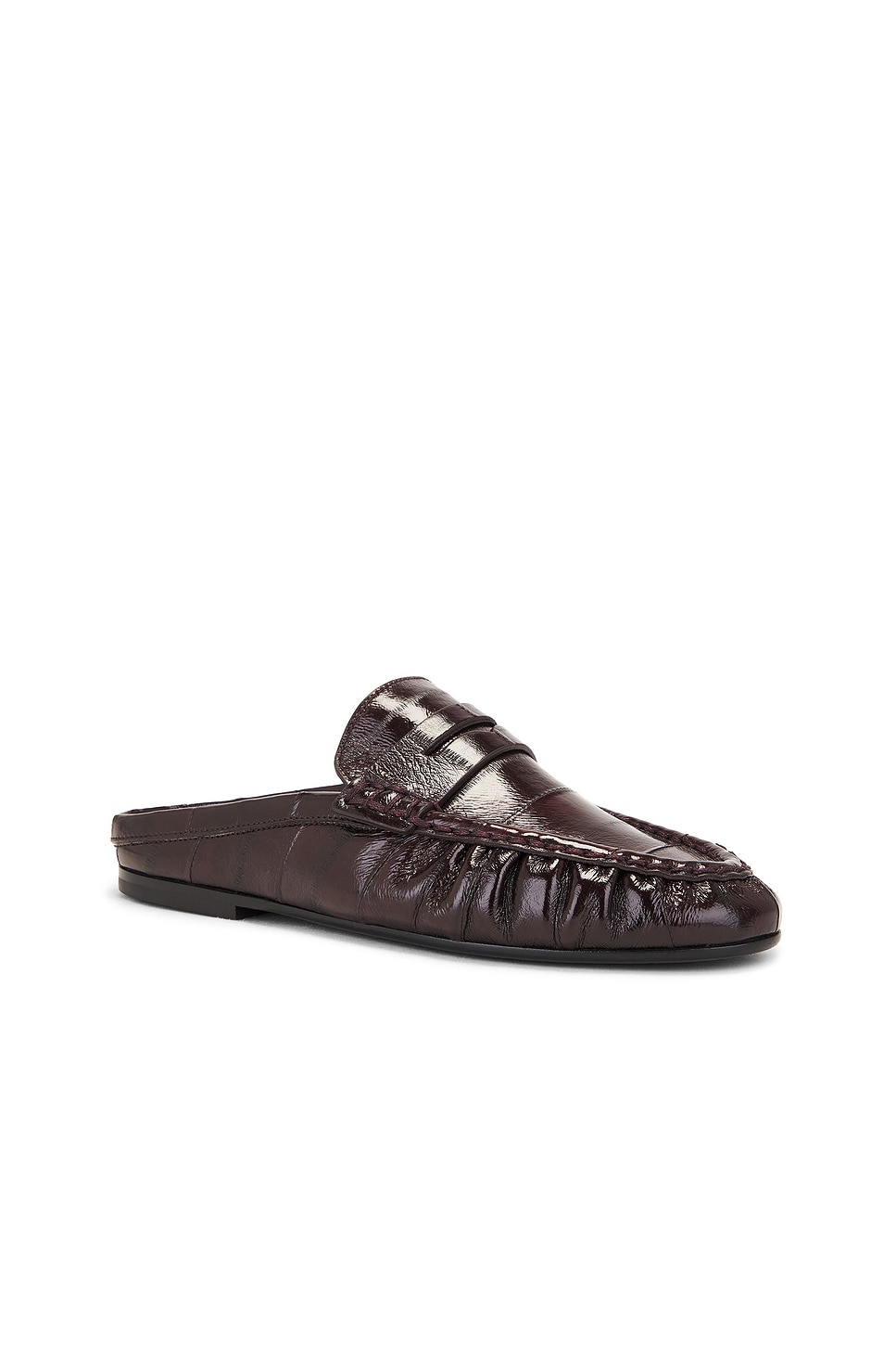 Shop Saint Laurent Peg Loafer In Burnt Brown