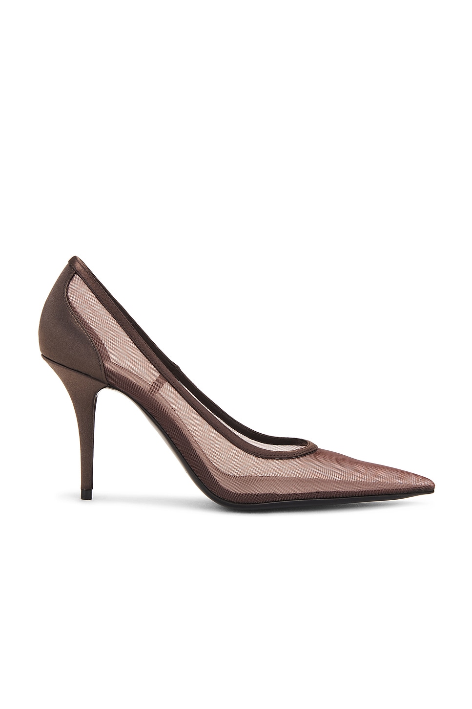 Saint Laurent Newton Pump In Deep Brown & Gloom Brown