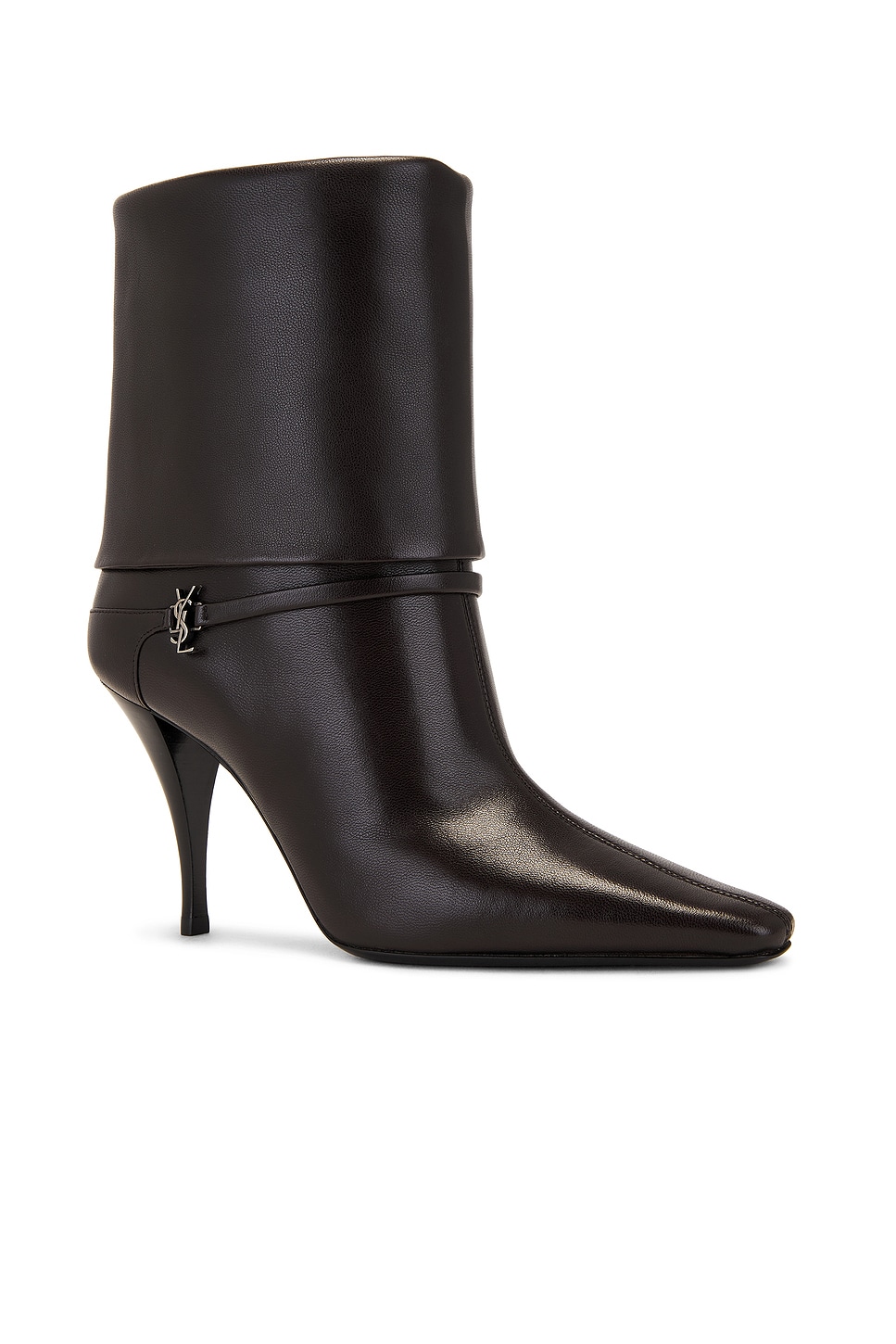 Shop Saint Laurent Ricky Boot In Harris Eagle Brown