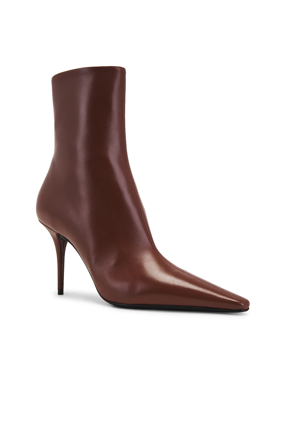 Shop Saint Laurent Aston Boot In Aesthetic Brown