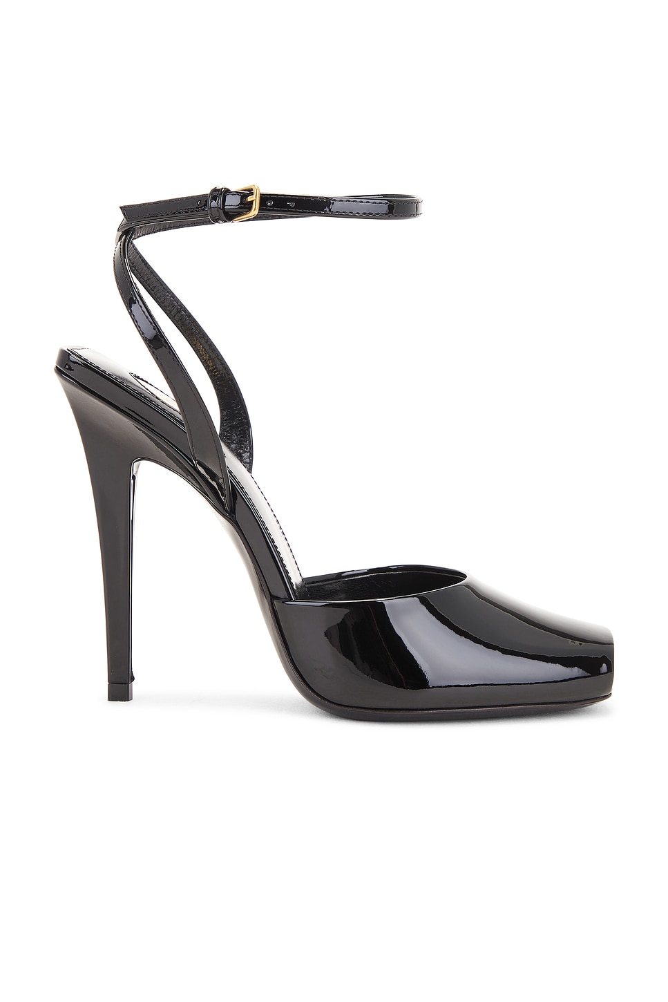 Image 1 of Saint Laurent Orhand Peep Toe Pump in Nero