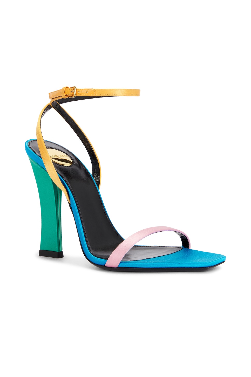 Saint Laurent Ankle Strap Sandal In Rosa & Salmon