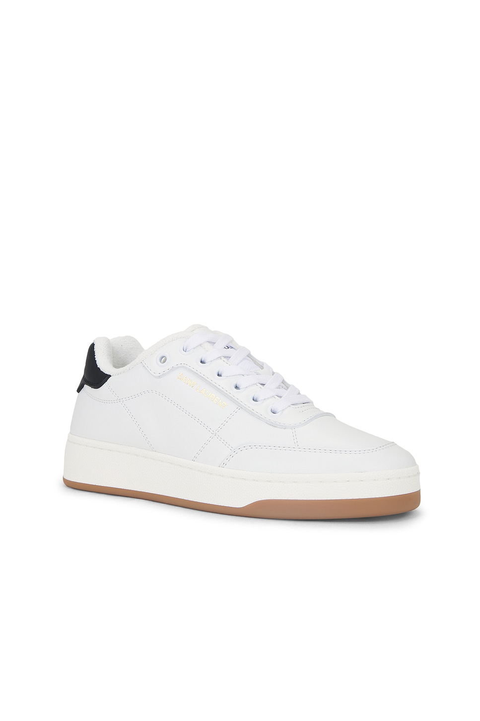 Saint Laurent Sneakers Sl61 Aus Leder In Blanc Optique & Nero
