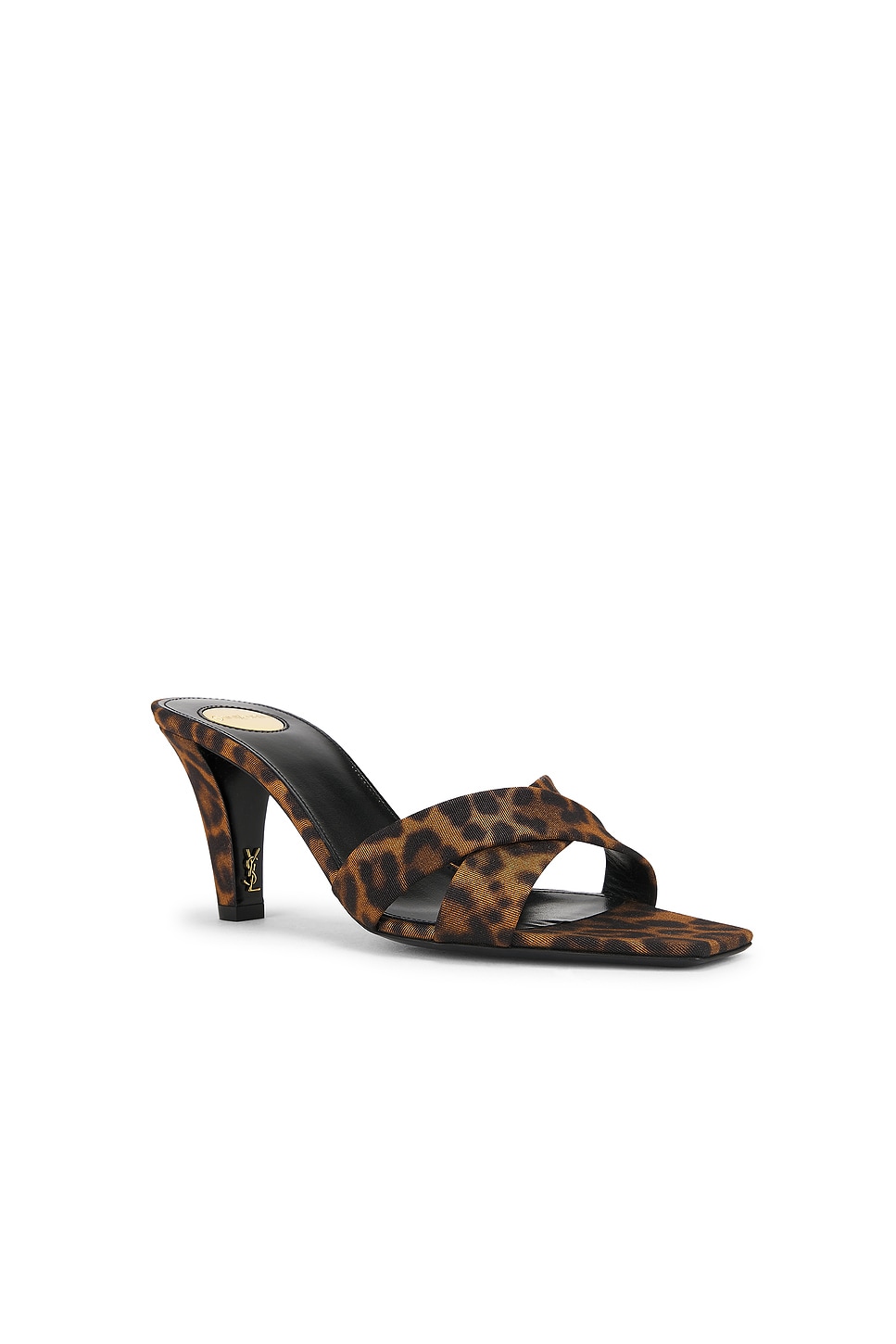 Saint Laurent 'jill' Mules In Animal Print In Manto Naturale