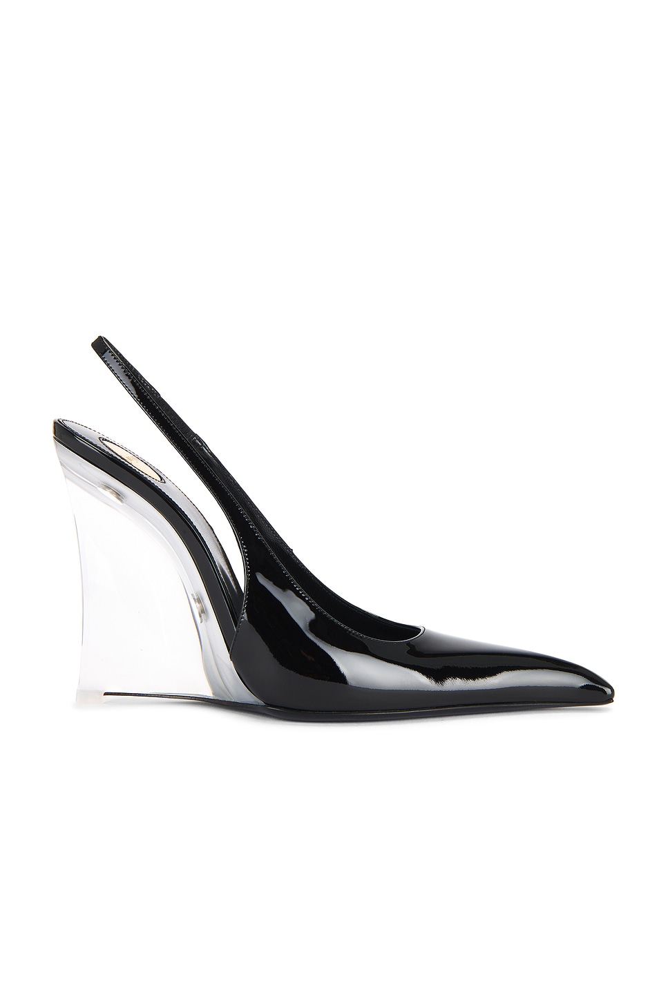 Image 1 of Saint Laurent Miller Patent Wedge Pump in Nero