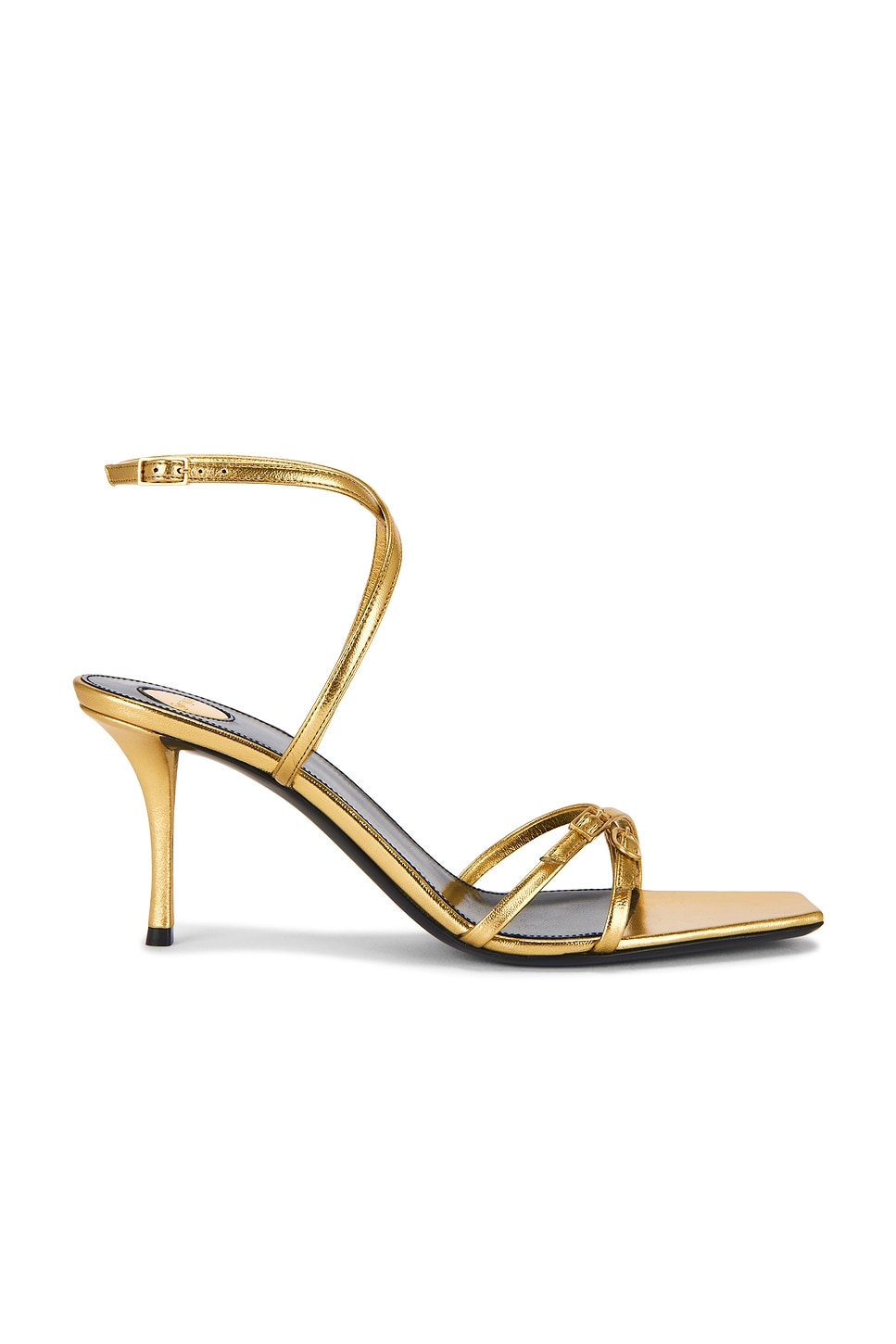 Image 1 of Saint Laurent Lydia Sandal in Metal Moon Gold