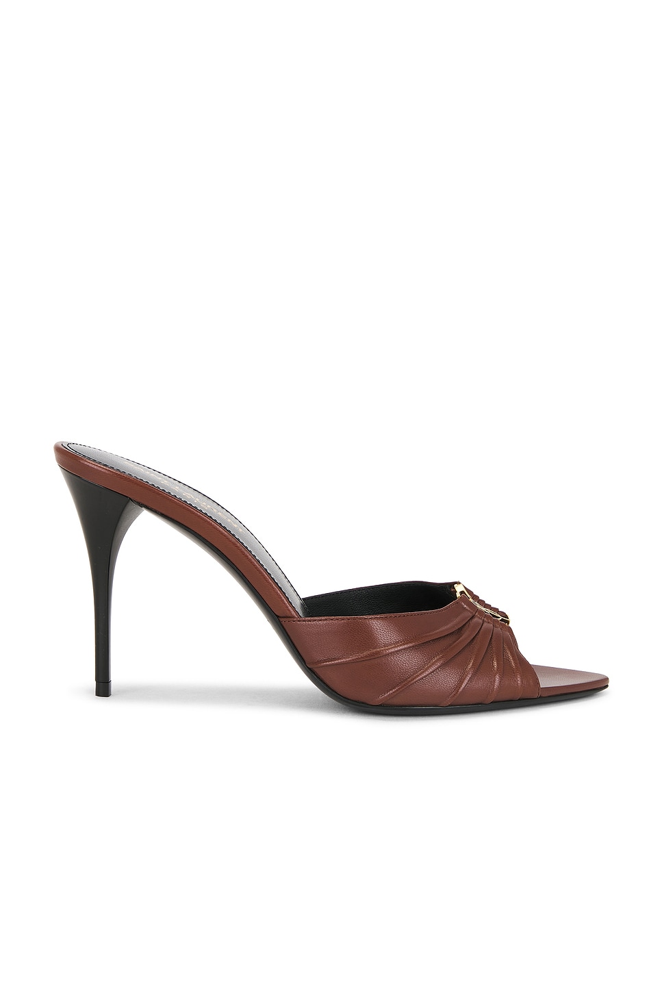 Image 1 of Saint Laurent Babylone Mule Sandal in Aesthetic Brown