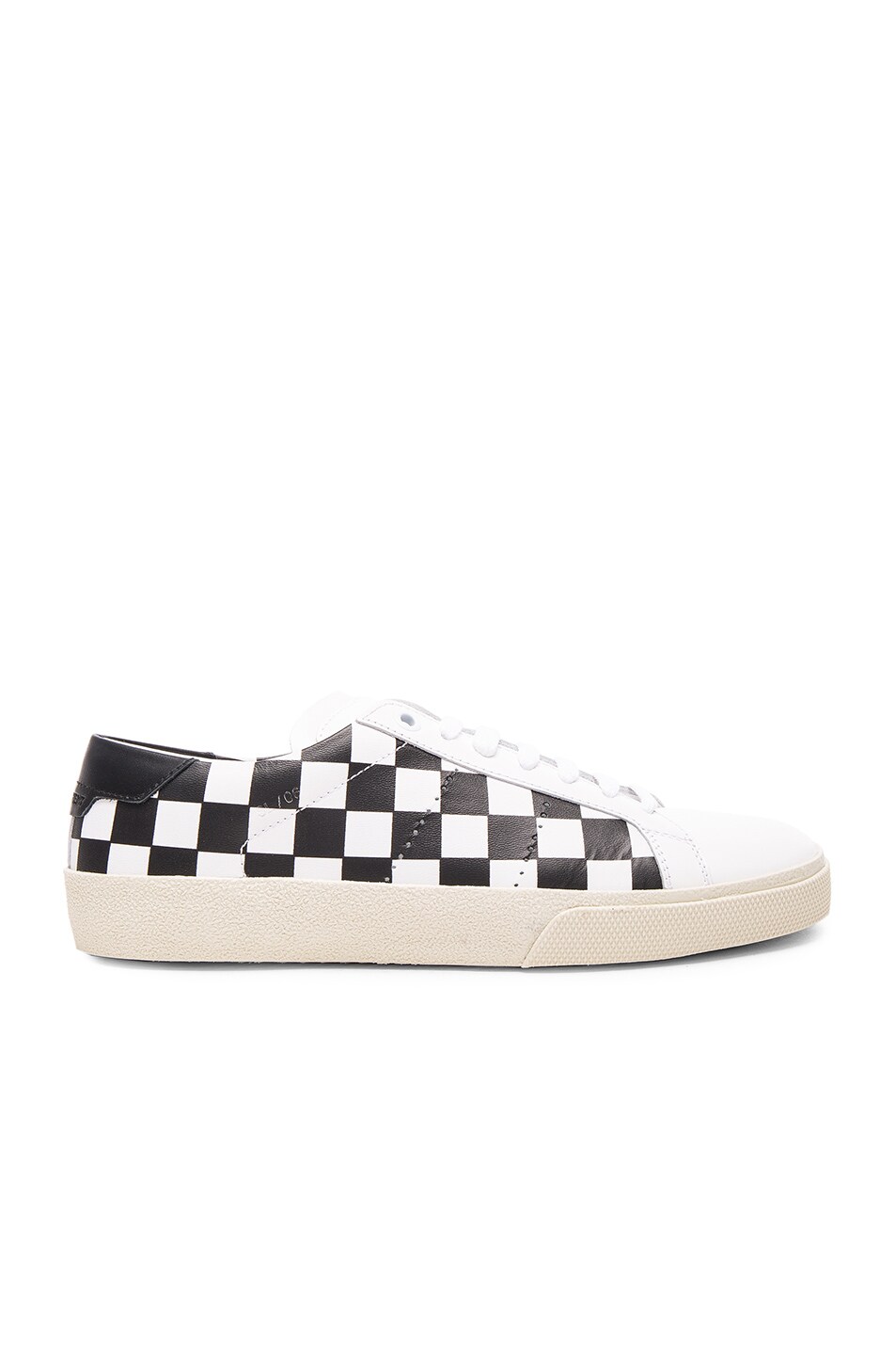 Image 1 of Saint Laurent Court Classic Checkerboard Sneakers in Black & White