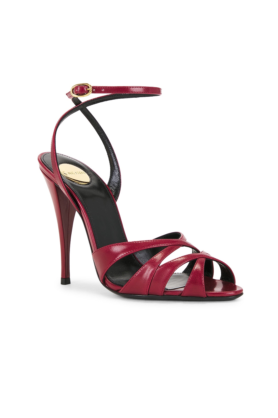Saint Laurent Touze Heeled Sandal In Purple