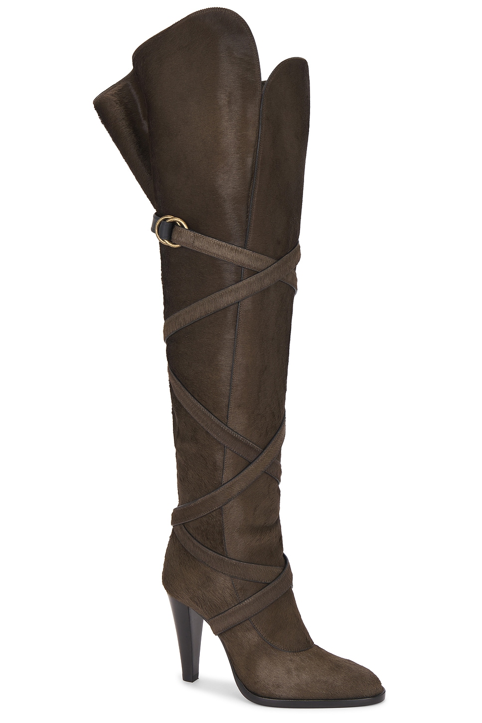 Saint Laurent Chaka Boot In Brown