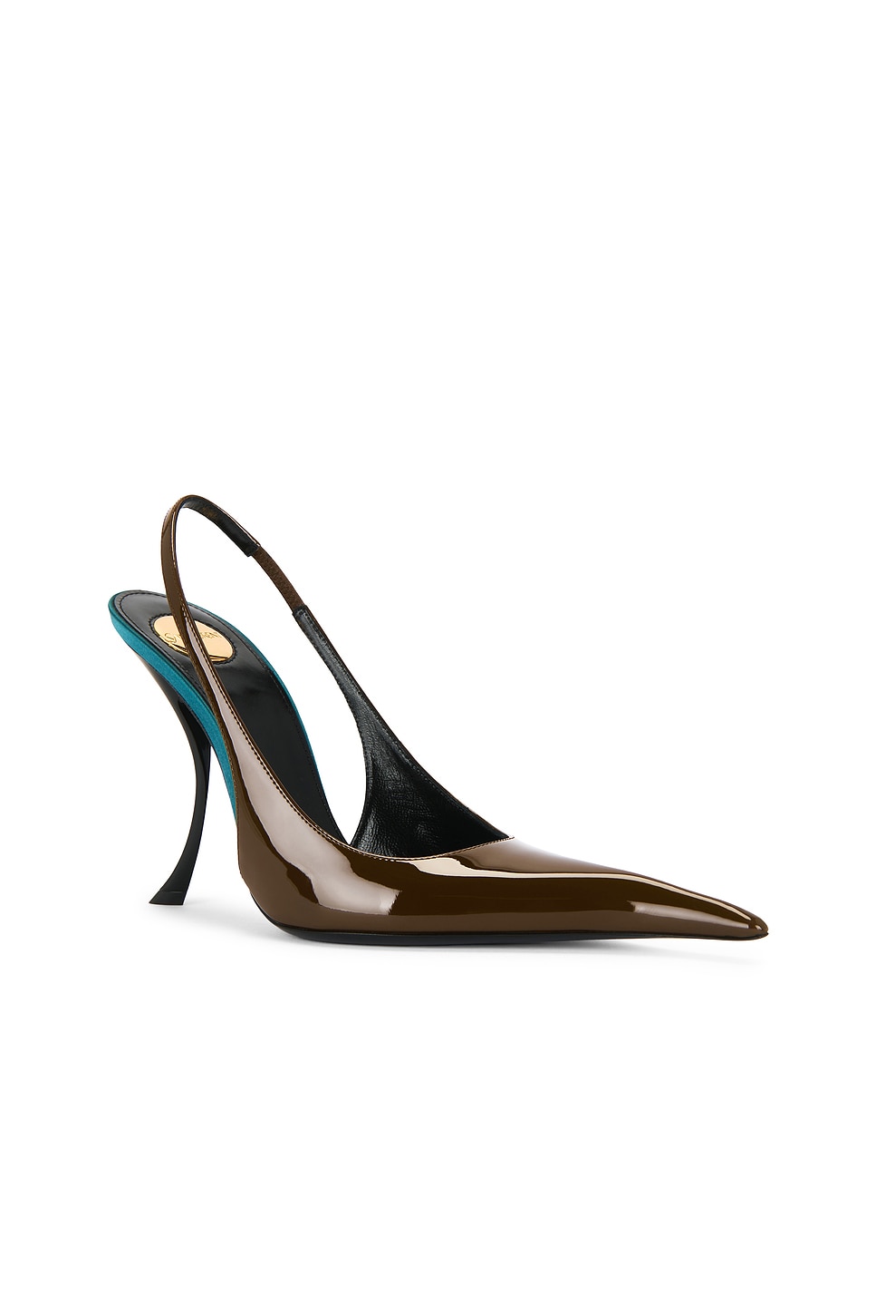 Saint Laurent Apolline Slingback Pump In Black