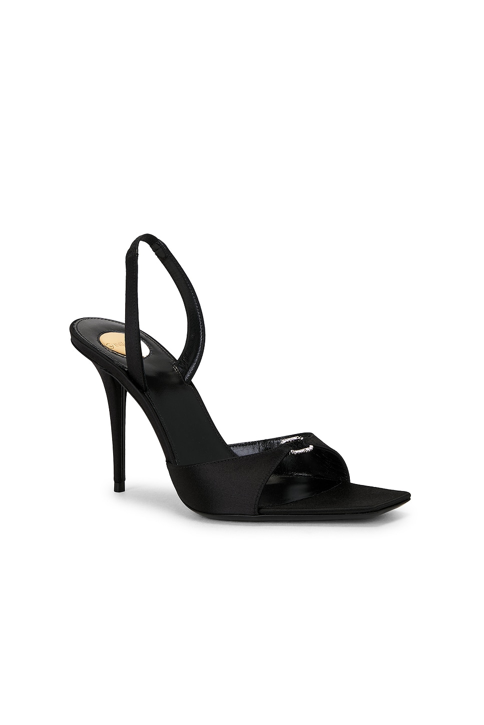 Saint Laurent Daisy Sandal In Black