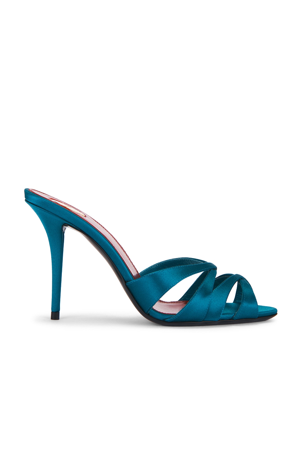 Saint Laurent Chandelle Mule Sandal In Blue