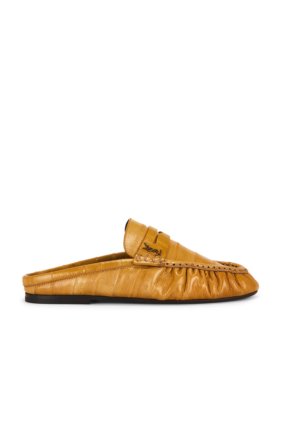 Saint Laurent Le Loafer Mule In Brown