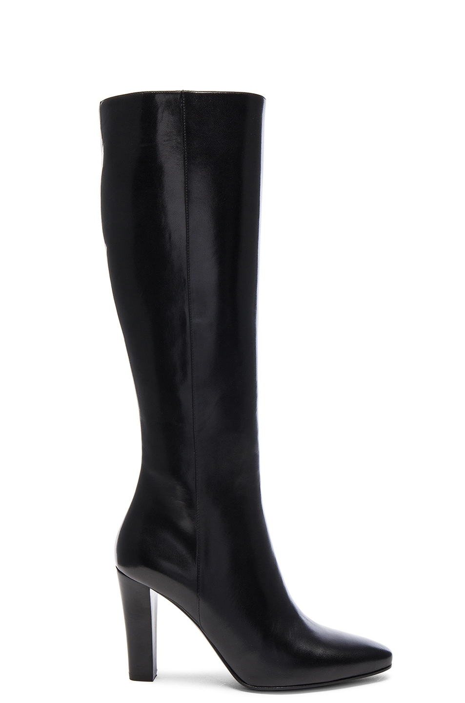 Image 1 of Saint Laurent Lily Zip Boots in Black
