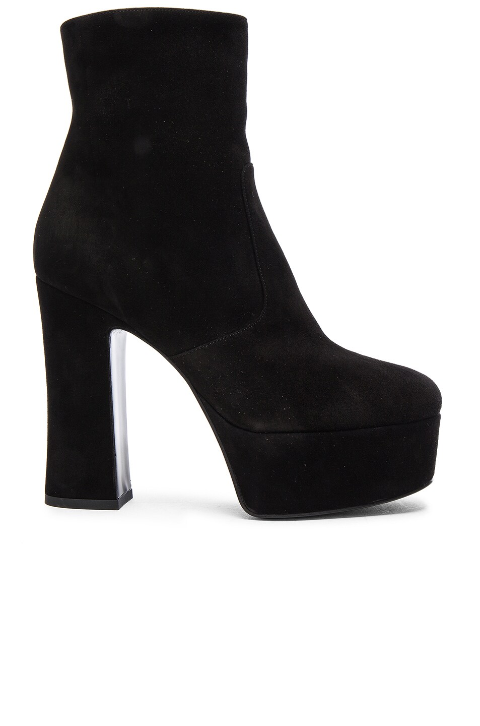 Image 1 of Saint Laurent Suede Candy Boots in Black