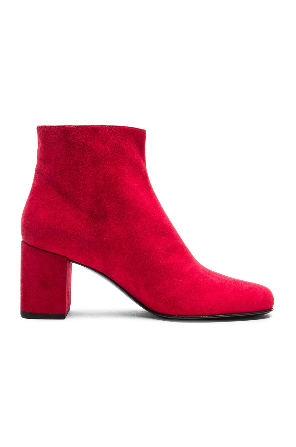 Image 1 of Saint Laurent Babies Suede Boots in Red