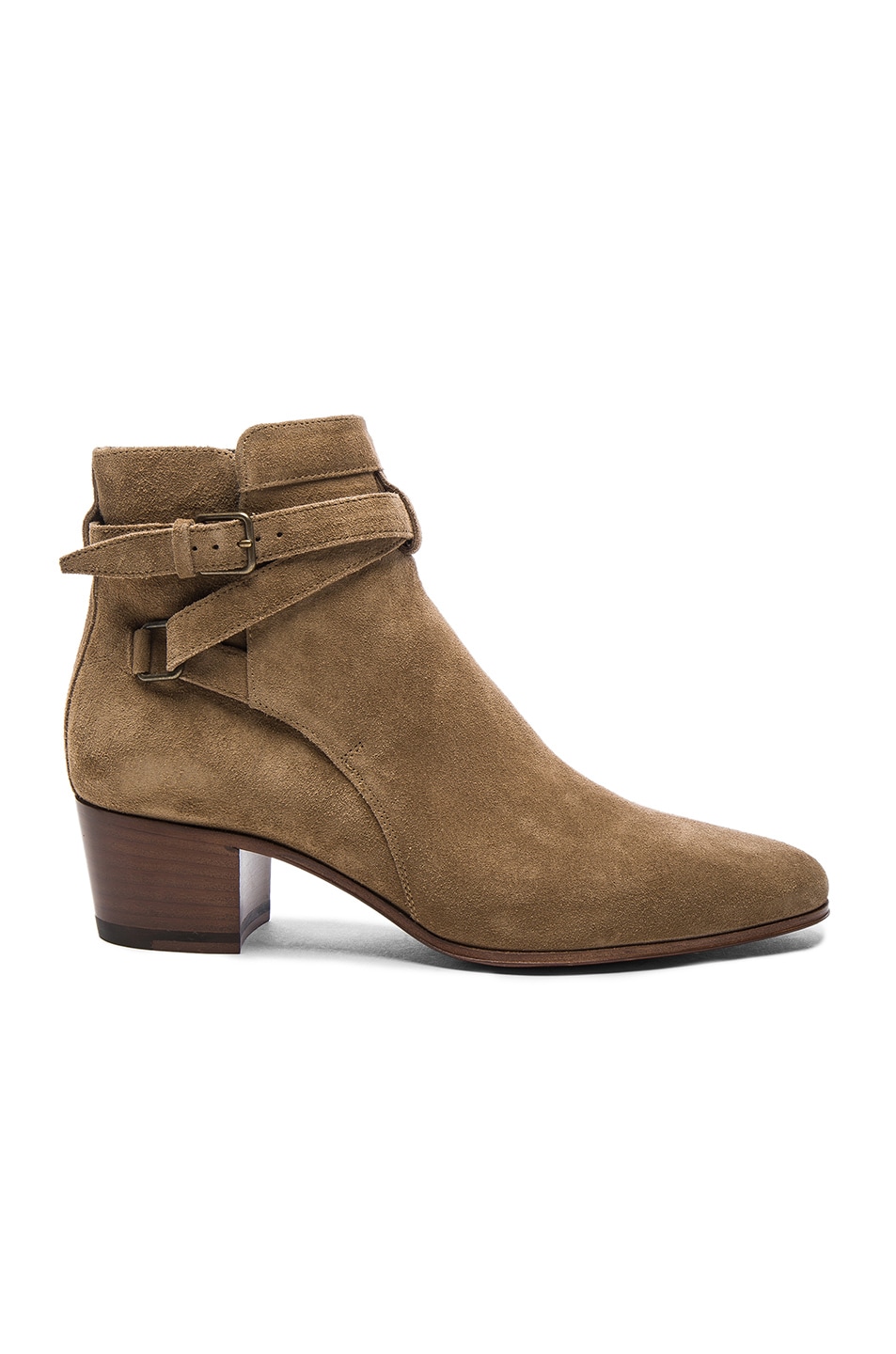 Image 1 of Saint Laurent Suede Blake Boots in Light Cigare