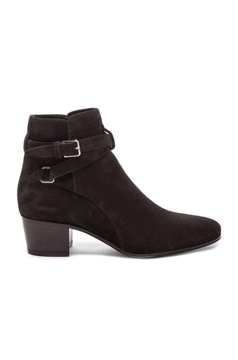 Image 1 of Saint Laurent Suede Blake Boots in Lavagna
