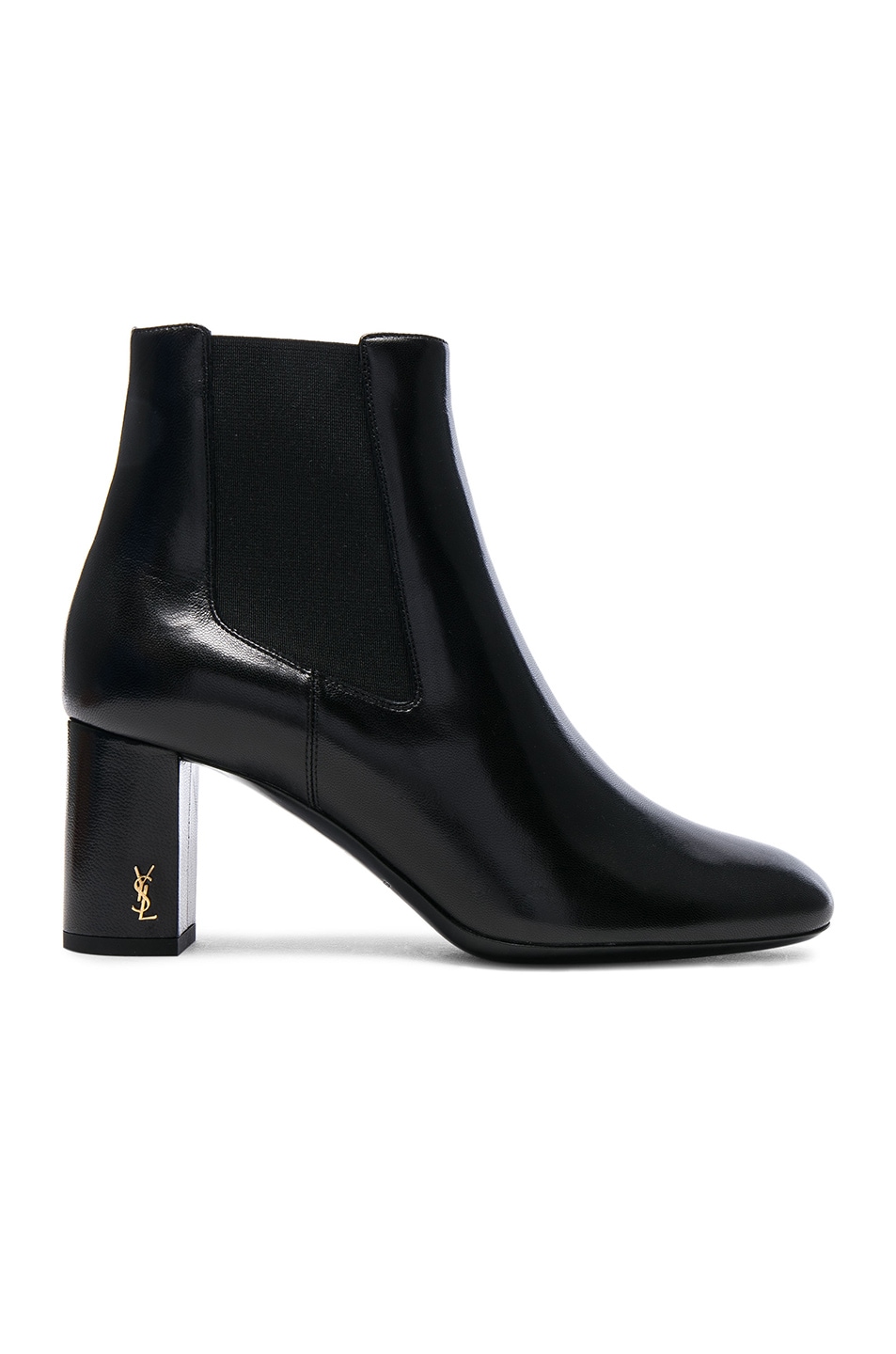 Image 1 of Saint Laurent Leather Loulou Pin Boots in Black