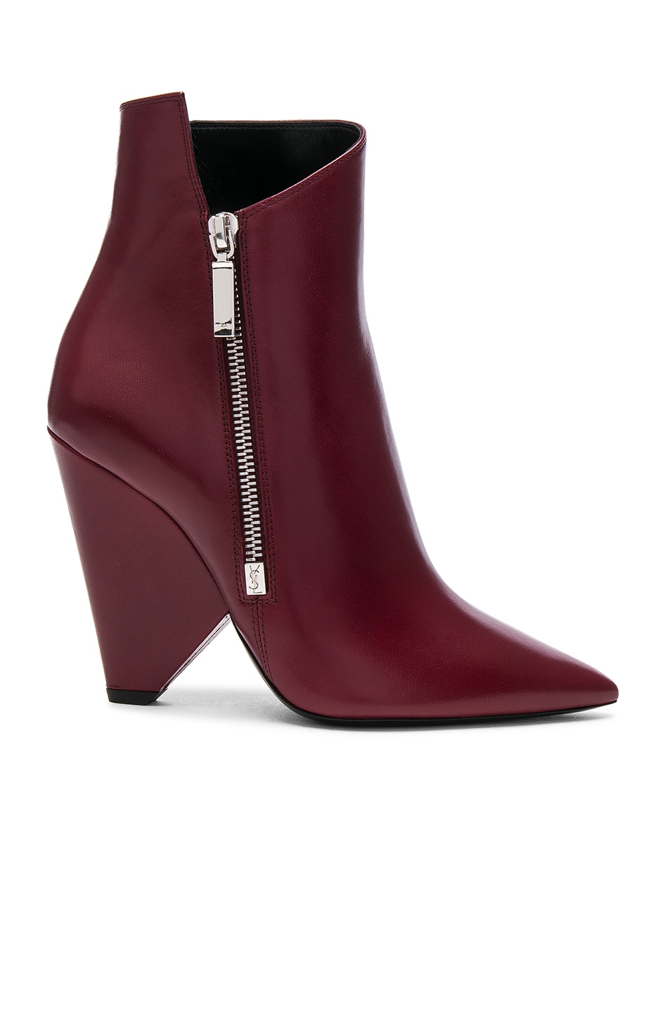 Image 1 of Saint Laurent Leather Niki Booties in French Burgundy