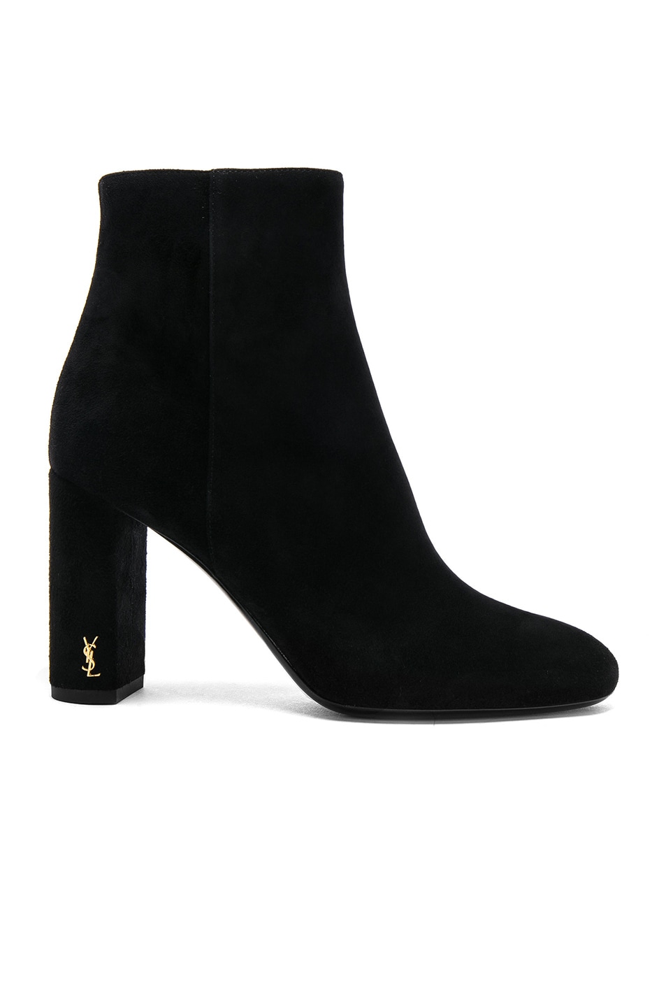 Image 1 of Saint Laurent Suede Loulou Pin Boots in Black