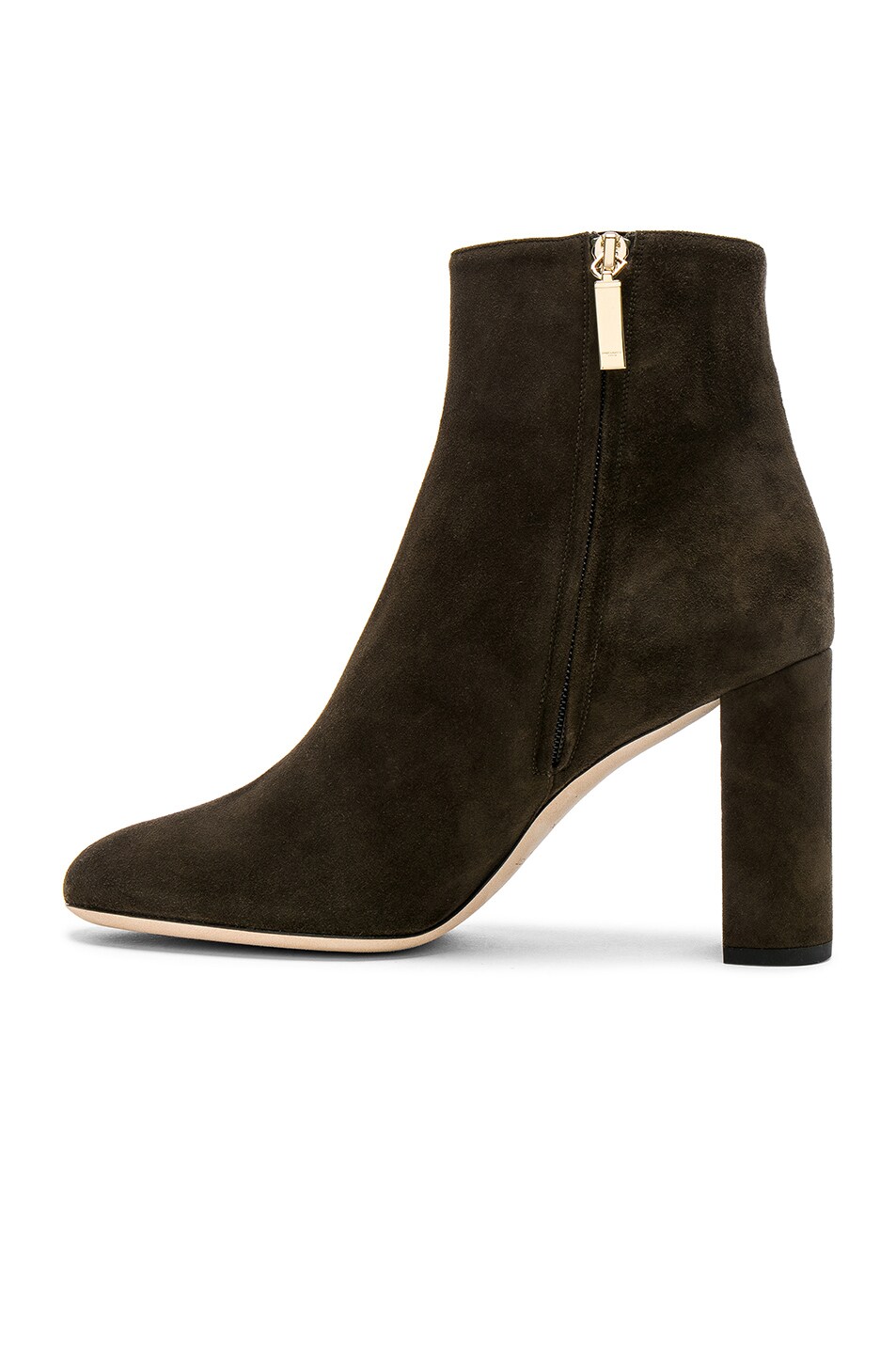 SAINT LAURENT Suede Loulou Pin Boots in Army Green | ModeSens