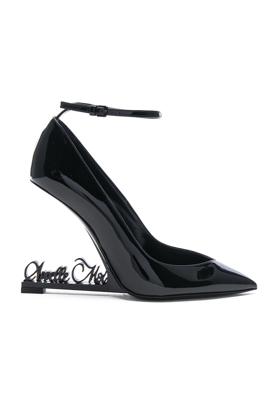 Image 1 of Saint Laurent Opium Patent Leather Appelle-Moi Heels in Black
